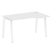 Metal System Style БА.СА-2 Пр (Белый/белый) Стол криволинейный правый на А-образном м/к
