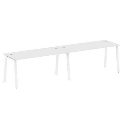 Metal System Style БА.СМ-2.4 (Белый/белый) Рабочая станция на 2 раб.места на А-образном м/к