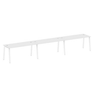 Metal System Style БА.СМ-3.4 (Белый/белый) Рабочая станция на 3 раб.места на А-образном м/к