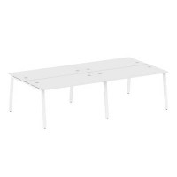 Metal System Style БА.СМ-4.3 (Белый/белый) Рабочая станция на 4 раб.места на А-образном м/к