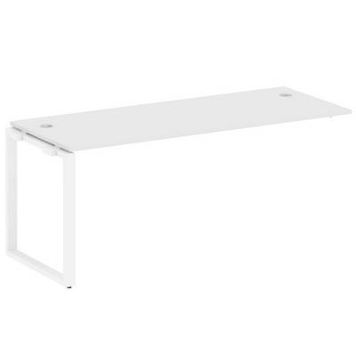 Metal System Style БО.ПРС-СП-1.5 (Белый/белый) Проходной наборный элемент рабочей станции на О-образном м/к (проходная опора Б.ОСП-72, столешница, комплект траверс)