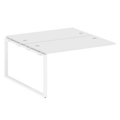 Metal System Style БО.ПРС-СП-2.3 (Белый/белый) Проходной наборный элемент рабочей станции на О-образном м/к (проходная опора Б.ОСП-147, две столешницы, два комплекта траверс)