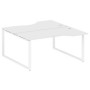 Metal System Style БО.РАС-СА-2.1 (Белый/белый) Рабочая станция криволинейная на О-образном м/к