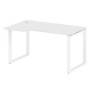 Metal System Style БО.СА-2 Л (Белый/белый) Стол криволинейный левый на О-образном м/к