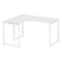 Metal System Style БО.СА-3 Л (Белый/белый) Стол криволинейный левый на О-образном м/к