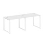 Metal System Style БО.СМ-2.1 (Белый/белый) Рабочая станция на 2 раб.места на О-образном м/к