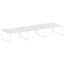 Metal System Style БО.СМ-6.4 (Белый/белый) Рабочая станция на 6 раб.мест на О-образном м/к