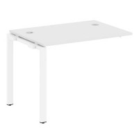 Metal System Style БП.ПРС-СП-1.1 (Белый/белый) Проходной наборный элемент рабочей станции на П-образном м/к (проходная опора Б.ОСП-72, столешница, комплект траверс)