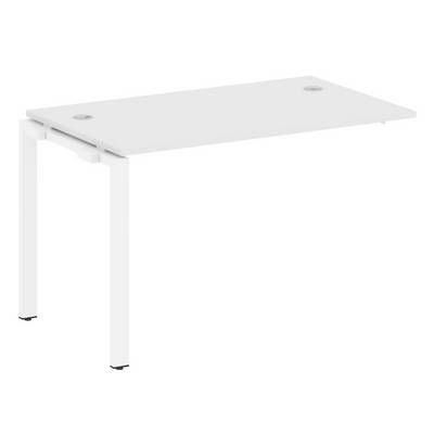 Metal System Style БП.ПРС-СП-1.2 (Белый/белый) Проходной наборный элемент рабочей станции на П-образном м/к (проходная опора Б.ОСП-72, столешница, комплект траверс)