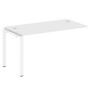 Metal System Style БП.ПРС-СП-1.3 (Белый/белый) Проходной наборный элемент рабочей станции на П-образном м/к (проходная опора Б.ОСП-72, столешница, комплект траверс)