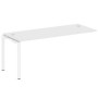 Metal System Style БП.ПРС-СП-1.5 (Белый/белый) Проходной наборный элемент рабочей станции на П-образном м/к (проходная опора Б.ОСП-72, столешница, комплект траверс)