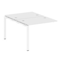 Metal System Style БП.ПРС-СП-2.1 (Белый/белый) Проходной наборный элемент рабочей станции на П-образном м/к  (проходная опора Б.ОСП-147, две столешницы, два комплекта траверс)