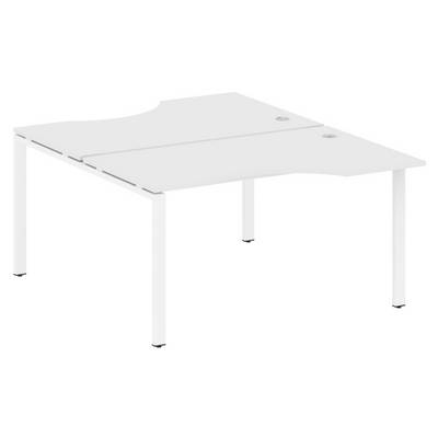 Metal System Style БП.РАС-СА-2.2 (Белый/белый) Рабочая станция криволинейная на П-образном м/к