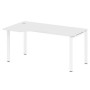 Metal System Style БП.СА-1 Л (Белый/белый) Стол криволинейный левый на П-образном м/к