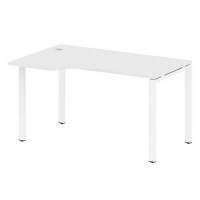 Metal System Style БП.СА-2 Л (Белый/белый) Стол криволинейный левый на П-образном м/к