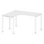 Metal System Style БП.СА-3 Л (Белый/белый) Стол криволинейный левый на П-образном м/к