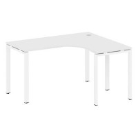 Metal System Style БП.СА-3 Пр (Белый/белый) Стол криволинейный правый на П-образном м/к