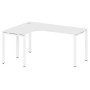 Metal System Style БП.СА-4 Л (Белый/белый) Стол криволинейный левый на П-образном м/к