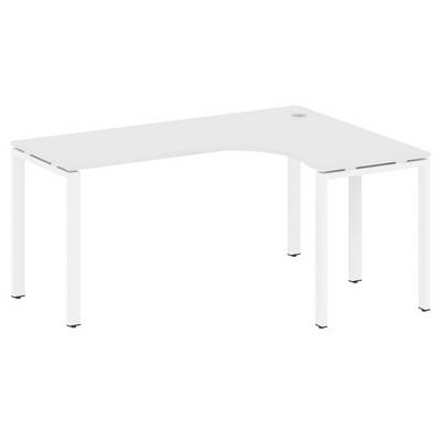 Metal System Style БП.СА-4 Пр (Белый/белый) Стол криволинейный правый на П-образном м/к