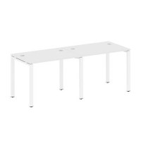 Metal System Style БП.СМ-2.1 (Белый/белый) Рабочая станция на 2 раб.места на П-образном м/к