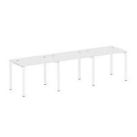 Metal System Style БП.СМ-3.1 (Белый/белый) Рабочая станция на 3 раб.места на П-образном м/к