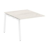 Metal System Style БА.ППРГ-1 (Дуб Наварра/белый) Проходной наборный элемент переговорного стола на А-образном м/к (проходная опора Б.ОСП-123, столешница, два комплекта траверс)