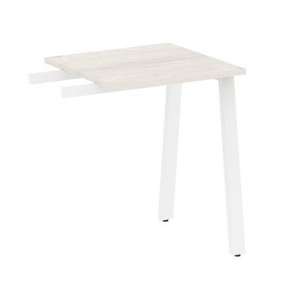 Metal System Style БА.ПР-1 (Дуб Наварра/белый) Приставной элемент на А-образном м/к (используется в качестве брифинга или боковой приставки)