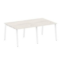 Metal System Style БА.ПРГ-2.1 (Дуб Наварра/белый) Переговорный стол (2 столешницы) на А-образном м/к