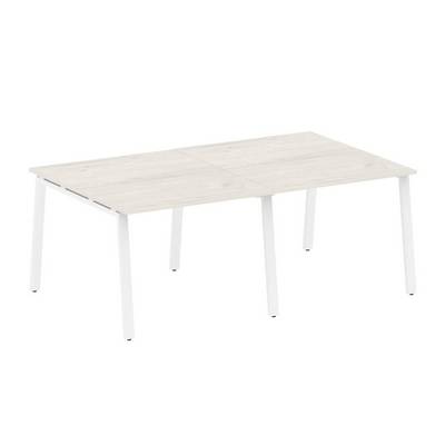 Metal System Style БА.ПРГ-2.1 (Дуб Наварра/белый) Переговорный стол (2 столешницы) на А-образном м/к