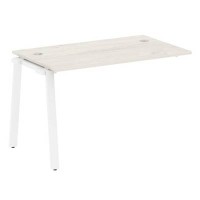 Metal System Style БА.ПРС-СП-1.2 (Дуб Наварра/белый) Проходной наборный на А-образном м/к элемент рабочей станции (проходная опора Б.ОСП-72, столешница, комплект траверс)