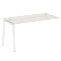 Metal System Style БА.ПРС-СП-1.3 (Дуб Наварра/белый) Проходной наборный элемент рабочей станции на А-образном м/к (проходная опора Б.ОСП-72, столешница, комплект траверс)