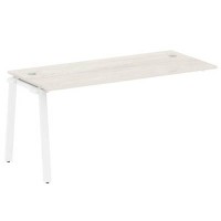 Metal System Style БА.ПРС-СП-1.4 (Дуб Наварра/белый) Проходной наборный элемент рабочей станции на А-образном м/к (проходная опора Б.ОСП-72, столешница, комплект траверс)