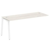 Metal System Style БА.ПРС-СП-1.5 (Дуб Наварра/белый) Проходной наборный элемент рабочей станции на А-образном м/к (проходная опора Б.ОСП-72, столешница, комплект траверс)