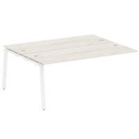 Metal System Style БА.ПРС-СП-2.5 (Дуб Наварра/белый) Проходной наборный элемент рабочей станции на А-образном м/к (проходная опора Б.ОСП-147, две столешницы, два комплекта траверс)