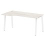 Metal System Style БА.СА-1 Л (Дуб Наварра/белый) Стол криволинейный левый на А-образном м/к