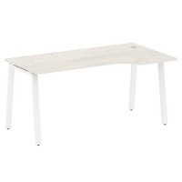 Metal System Style БА.СА-1 Пр (Дуб Наварра/белый) Стол криволинейный правый на А-образном м/к