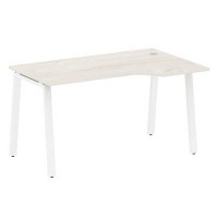 Metal System Style БА.СА-2 Пр (Дуб Наварра/белый) Стол криволинейный правый на А-образном м/к