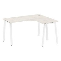 Metal System Style БА.СА-3 Пр (Дуб Наварра/белый) Стол криволинейный правый на А-образном м/к