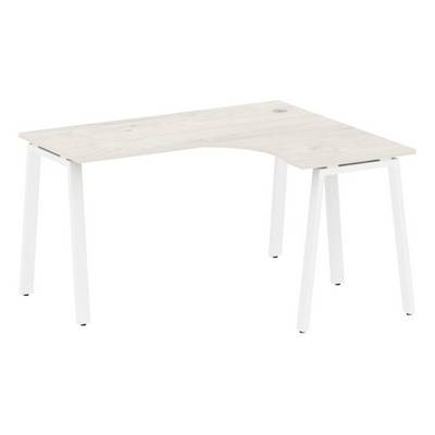 Metal System Style БА.СА-3 Пр (Дуб Наварра/белый) Стол криволинейный правый на А-образном м/к