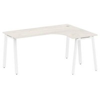 Metal System Style БА.СА-4 Пр (Дуб Наварра/белый) Стол криволинейный правый на А-образном м/к