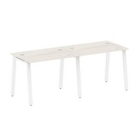 Metal System Style БА.СМ-2.1 (Дуб Наварра/белый) Рабочая станция на 2 раб.места на А-образном м/к