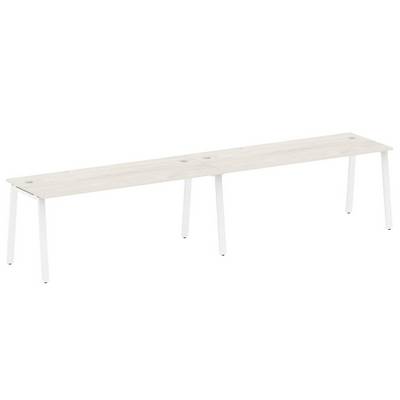 Metal System Style БА.СМ-2.5 (Дуб Наварра/белый) Рабочая станция на 2 раб.места на А-образном м/к