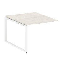 Metal System Style БО.ППРГ-1 (Дуб Наварра/белый) Проходной наборный элемент переговорного стола на О-образном м/к (проходная опора Б.ОСП-123, столешница, два комплекта траверс)