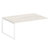 Metal System Style БО.ППРГ-5 (Дуб Наварра/белый) Проходной наборный элемент переговорного стола на О-образном м/к (проходная опора Б.ОСП-123, столешница, два комплекта траверс)