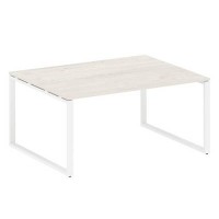 Metal System Style БО.ПРГ-1.4 (Дуб Наварра/белый) Переговорный стол (1 столешница) на О-образном м/к