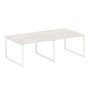 Metal System Style БО.ПРГ-2.2 (Дуб Наварра/белый) Переговорный стол (2 столешницы) на О-образном м/к