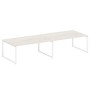 Metal System Style БО.ПРГ-2.5 (Дуб Наварра/белый) Переговорный стол (2 столешницы) на О-образном м/к