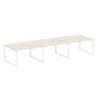 Metal System Style БО.ПРГ-3.3 (Дуб Наварра/белый) Переговорный стол (3 столешницы) на О-образном м/к