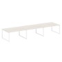 Metal System Style БО.ПРГ-3.4 (Дуб Наварра/белый) Переговорный стол (3 столешницы) на О-образном м/к