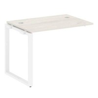 Metal System Style БО.ПРС-СП-1.1 (Дуб Наварра/белый) Проходной наборный элемент рабочей станции  на О-образном м/к  (проходная опора Б.ОСП-72, столешница, комплект траверс)